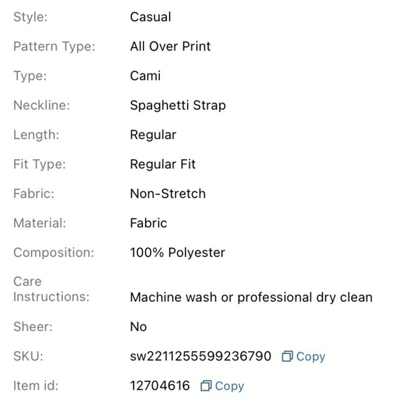 SHEIN Camisole - Picture 4 of 8